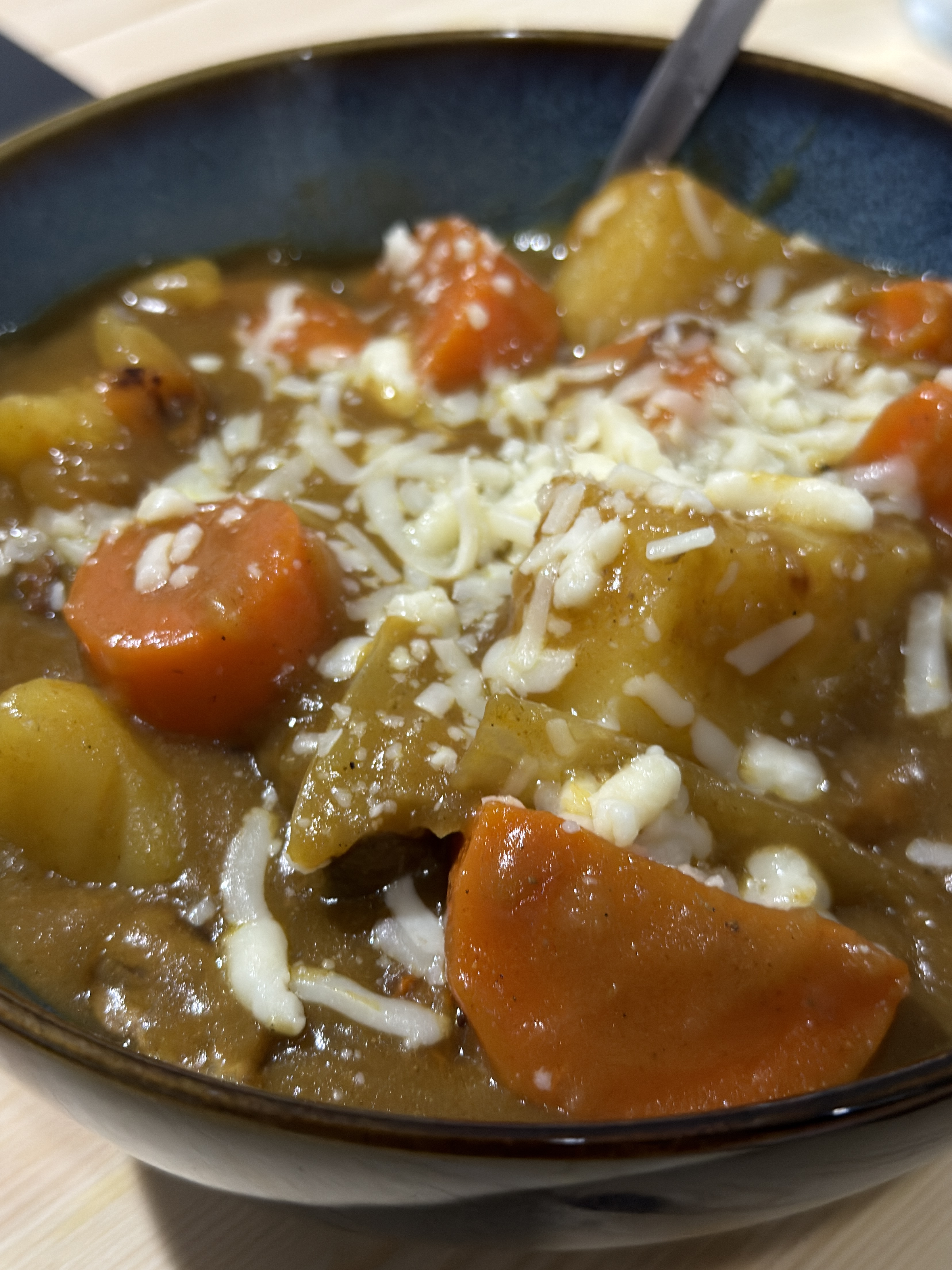 Japanese curry served with rice
