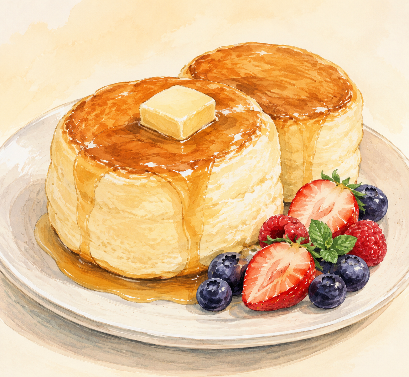 Hot cakes japoneses esponjosos