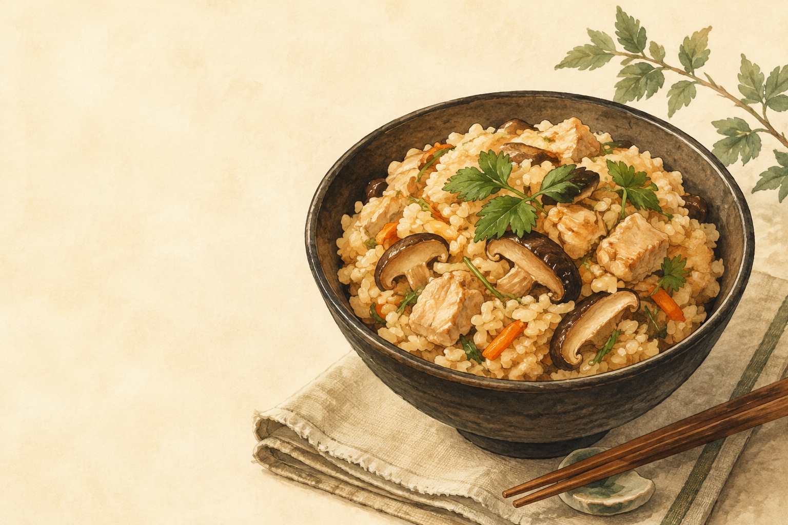 Takikomi gohan: arroz japonés con ingredientes